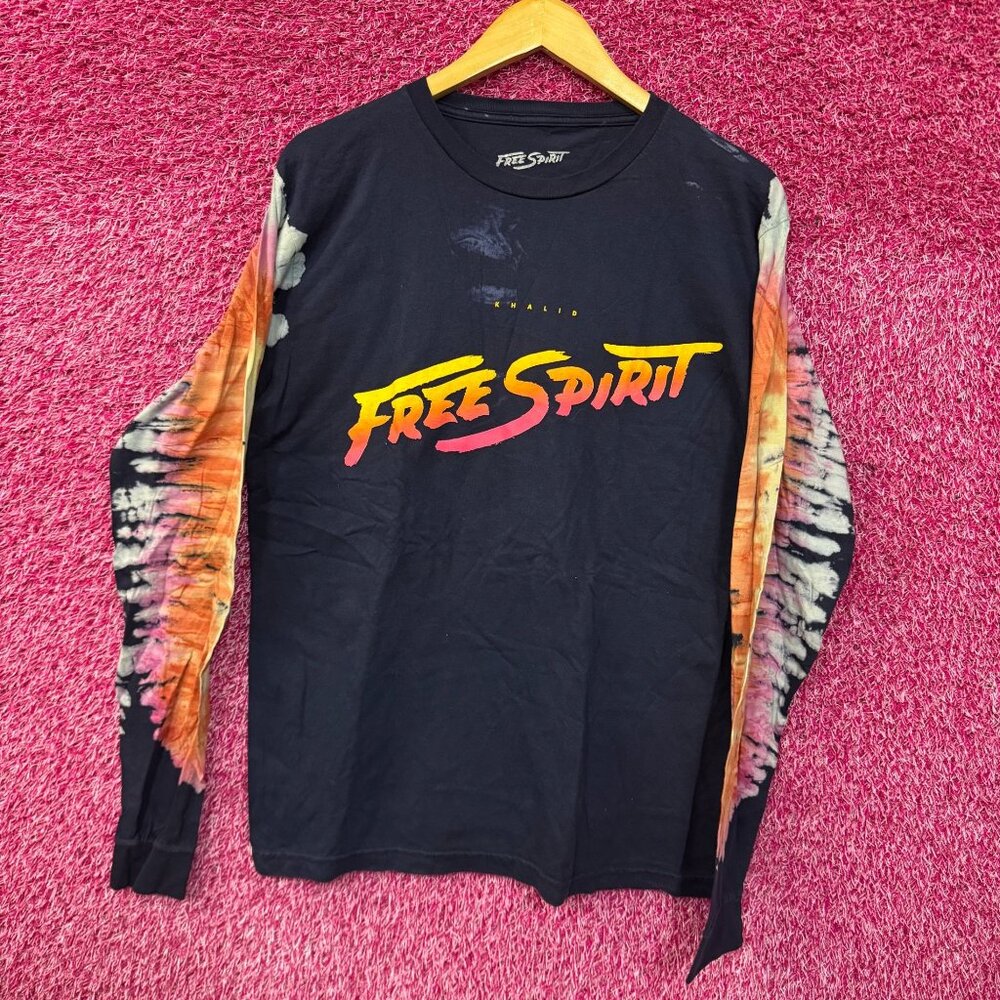 Khalid Free Spirit Spell Out Tour Wing Dyed Long Sleeve M
